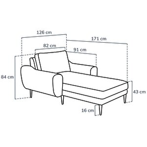 Klem Dinlenme Koltuğu Ahşap Ayak - Fitilli Kadife Kemik