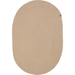 Glenn 608 Bej Banyo Halısı Antre Hol Halısı Hasır Dokulu Oval Banyo Paspası Mutfak Halısı 150x230 cm