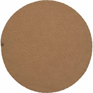 Glenn 614 Kahve Banyo Halısı Yuvarlak Hol Halısı Hasır Dokulu Banyo Paspası Mutfak Halısı 90x90 cm