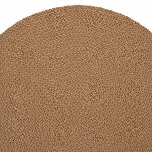 Glenn 614 Kahve Banyo Halısı Yuvarlak Hol Halısı Hasır Dokulu Banyo Paspası Mutfak Halısı 90x90 cm