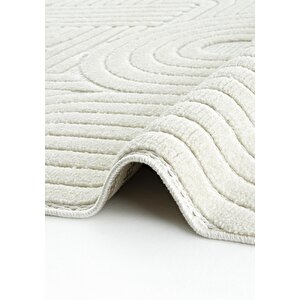 Cool Halı Stone 1090 Krem Kaymaz Taban Koridor Halısı Kesme Yolluk Mutfak Halısı Modern Salon Halısı