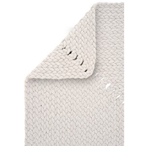 Cool Halı Glenn 605 Beyaz Banyo Halısı Antre Hol Halısı Hasır Dokulu Banyo Paspası Mutfak Halısı