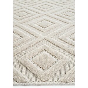 Cool Halı Stone 1089 Bej Kaymaz Taban Koridor Halısı Kesme Yolluk Mutfak Halısı Modern Salon Halısı