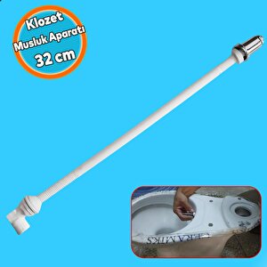 Klozet Tuvalet Taharet Çubuğu Uzun 32 Cm Plastik Borulu Ayarlanabilir Kısaltılabilir U Tipli Montaj