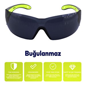 İş Güvenlik Siyah Kaynak Gözlüğü Buğulanmaz Lazer Uv Koruyucu Toz Korumalı Gözlük Silikon Kulaklık