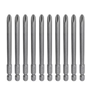 Mıknatıslı Yıldız Ph2 Bits Uç 100 Mm 10'lu Set Kutulu Manyetik 1/4" Matkap Ucu Vidalama 10cm Uzunluk