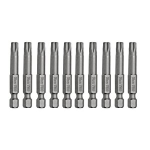 Bits Uç Mıknatıslı Torx T30 75 Mm 10'lu Set Kutulu Manyetik 1/4" Matkap Ucu Tork 7.5 Cm Uzunluk