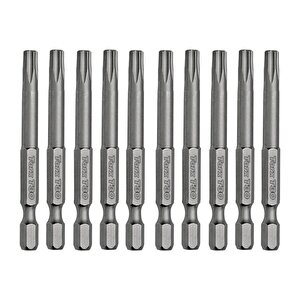 Bits Uç Mıknatıslı Torx T30 150 Mm 10'lu Set Kutulu Manyetik 1/4" Matkap Ucu Tork 15 Cm Uzunluk