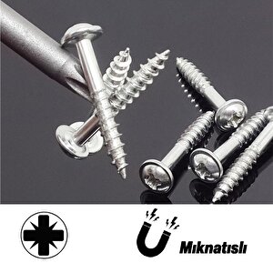 Mıknatıslı Pozidriv Bits Uç Pz2 100 Mm 10'lu Set Kutulu Manyetik 1/4" Matkap Ucu Vidalama 10 Cm