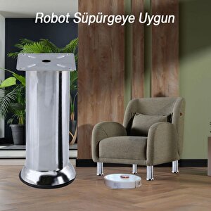 Mobilya Ayak Krom Baza Koltuk Kanepe Yatak Çekyat Destek Ayağı 12 Cm Metal Yükseltici Ayaklar 4 Adet