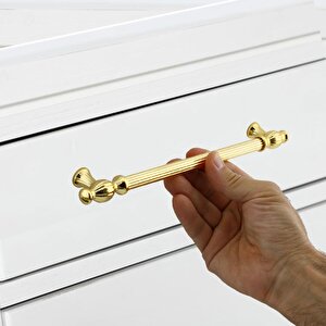 Mobilya Mutfak Dolabı Çekmece Dolap Kulpu Kulbu Gold Altın (224 Mm-22.4 Cm) Metal Kulpları