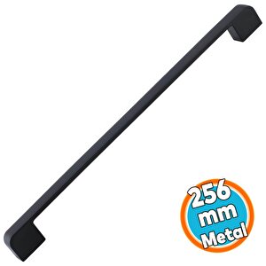 Metal Kulp 256 Mm - 25.6 Cm Mobilya Çekmece Mutfak Dolabı Dolap Kulpları Kulbu Kulpu Siyah