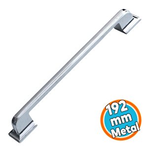 Metal Mutfak Mobilya Çekmece Mutfak Dolap Dolabı Kulpları Kapak Kulbu Kulpu 192 Mm Krom
