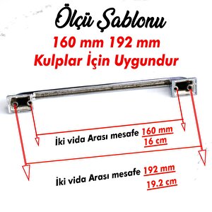 Metal Mutfak Mobilya Çekmece Mutfak Dolap Dolabı Kulpları Kapak Kulbu Kulpu 192 Mm Krom