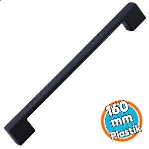 Kulp Siyah Mobilya Çekmece Mutfak Dolap Dolabı Kulpu Kulbu Kulpları 160 Mm (sert Plasti̇k)