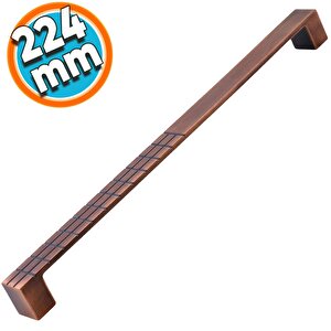 Mobilya Mutfak Dolabı Banyo Çekmece Dolap Kapak Kulpu Kulbu Antik Bakır 224 Mm Metal Kulp