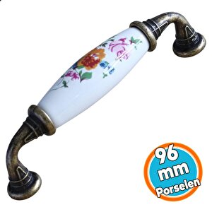 Mobilya Mutfak Çekmece Dolap Kapak Dolabı Kulbu Kulpu Gerçek Porselen Kulpları Beyaz (96 Mm-9.6 Cm)