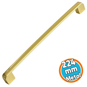 Mobilya Mutfak Dolabı Çekmece Dolap Kapak Kulpu Kulbu 224 Mm Metal Kulp Altın Oval Gold