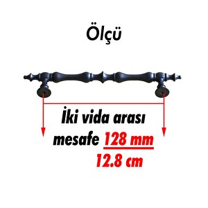 Mobilya Kulp Mutfak Dolabı Çekmece Dolap Kulpları Kapak Kulpu Kulbu Siyah 128 Mm Metal