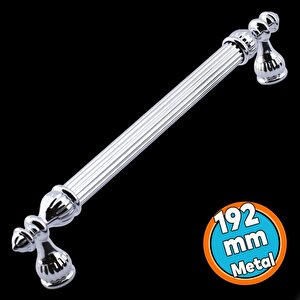 Mobilya Kulp Mutfak Dolabı Çekmece Dolap Kulpları Kapak Kulpu Kulbu Krom Renk 192 Mm Metal