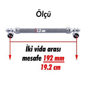 Mobilya Kulp Mutfak Dolabı Çekmece Dolap Kulpları Kapak Kulpu Kulbu Krom Renk 192 Mm Metal