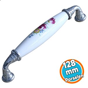 Mobilya Mutfak Çekmece Dolap Kapak Dolabı Kulbu Kulpu Kulpları Beyaz 128 Mm-12.8 Cm Gerçek Porselen