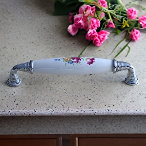 Mobilya Mutfak Çekmece Dolap Kapak Dolabı Kulbu Kulpu Kulpları Beyaz 128 Mm-12.8 Cm Gerçek Porselen