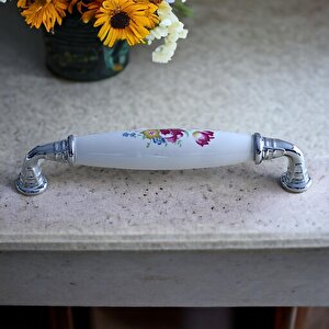 Mobilya Mutfak Çekmece Dolap Kapak Dolabı Kulbu Kulpu Kulpları Beyaz 128 Mm-12.8 Cm Gerçek Porselen