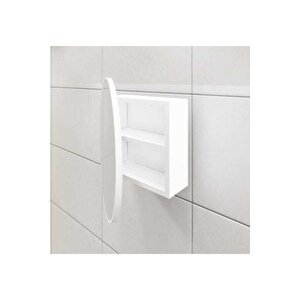 Oval Aynalı Banyo Dolabı