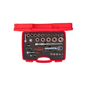 İzeltaş 1113 Altı Köşe Lokma Takımı 1/4 - 1/2'' 35 Parça
