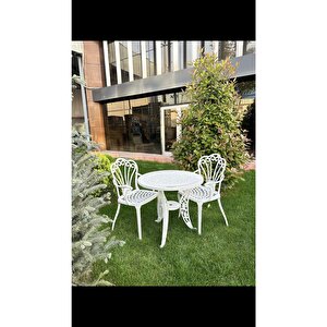 Plastik Ferforje 1 Masa 2 Sandalye Bahçe Balkon Tipi