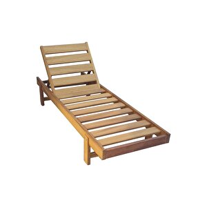 Form Outdoor Iroko Ahşap Şezlong