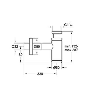 Grohe Sifon 1/4" Mat Siyah - 29509kf0