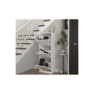 Bell 3 Raflı Ayakkabılık Beyaz