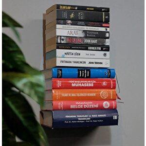 Metal Siyah 2 Adet Kitaplık, Kitap Organizatör, Uçan Kitap Rafı, Görünmez Duvar Kitaplık 2'li̇