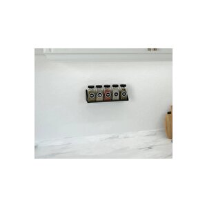 Modern Metal Baharatlık Rafı / Minimalist Tasarım Mutfak Depolama Duvar Rafı Metal Raf