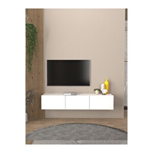Pergamon Tv Ünitesi & Sehpası 150 Cm Beyaz