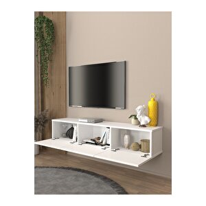 Pergamon Tv Ünitesi & Sehpası 150 Cm Beyaz