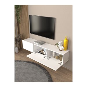 Pergamon Tv Ünitesi & Sehpası 150 Cm Beyaz