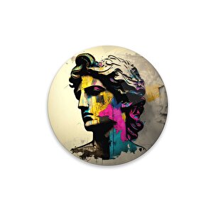 Heykel Yuvarlak Cam Tablo | Hediyelik, Dekoratif, Ofis, Mutfak 80x80 cm