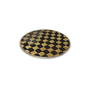 Gold Desen Yuvarlak Cam Tablo | Hediyelik, Dekoratif, Ofis, Mutfak