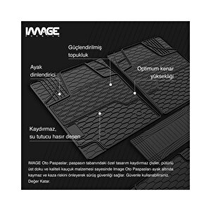 13 Mm Bmw X3 2019 Uyumlu 3d Havuzlu Üniversal Nesil Paspas Gri̇