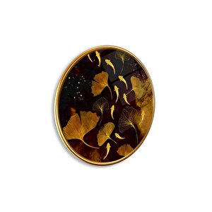 Gold Tema Yuvarlak Cam Tablo | Hediyelik, Dekoratif, Ofis, Mutfak 60x60 cm