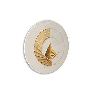 Soyut Yuvarlak Cam Tablo | Hediyelik, Dekoratif, Ofis, Mutfak 30x30 cm