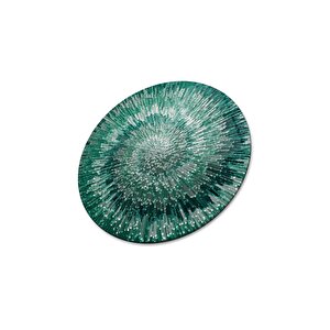 Soyut Yuvarlak Cam Tablo | Hediyelik, Dekoratif, Ofis, Mutfak 30x30 cm
