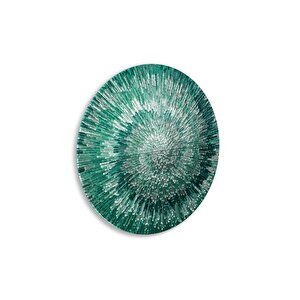 Soyut Yuvarlak Cam Tablo | Hediyelik, Dekoratif, Ofis, Mutfak 30x30 cm