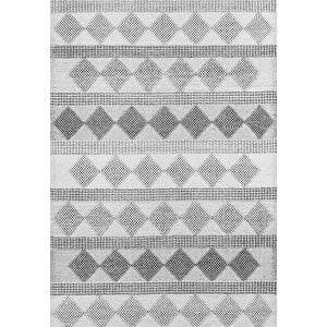 Makinede Yıkanabilir Leke Tutmaz  gri Deko Deri Kaymaz Taban Etnik Salon Saçaksız Halı A284 80x300 cm