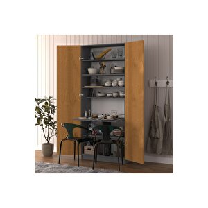 Sonamo Modern Dolaplı Çalışma Masası Kitaplıklı Raflı Bilgisayar Ofis Ders Çalışma Yemek Masası Petra