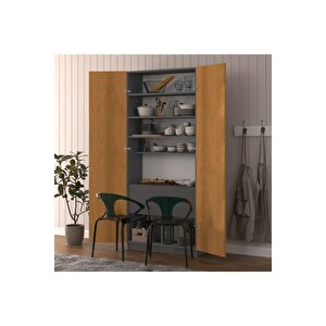 Sonamo Modern Dolaplı Çalışma Masası Kitaplıklı Raflı Bilgisayar Ofis Ders Çalışma Yemek Masası Petra