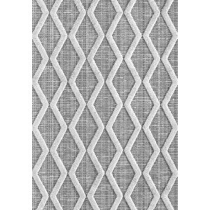 Makinede Yıkanabilir Leke Tutmaz  gri Deko Deri Kaymaz Taban Simetrik Salon Saçaksız Halı A250 160x230 cm
